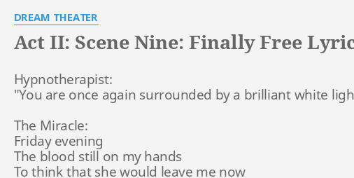 scene nine finally free lyrics