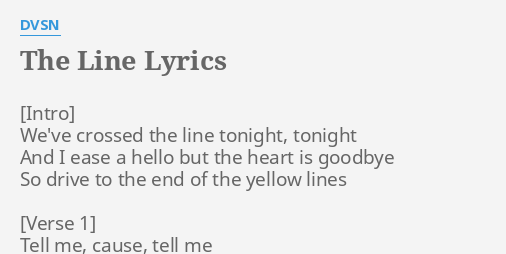 The Line Lyrics By Dvsn We Ve Crossed The Line