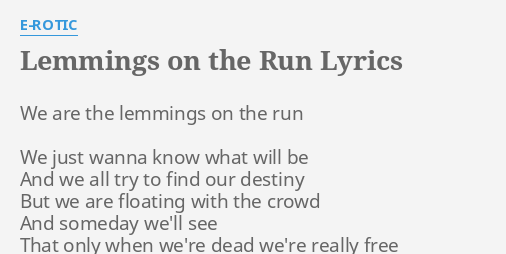 Lemmings Lyrics 