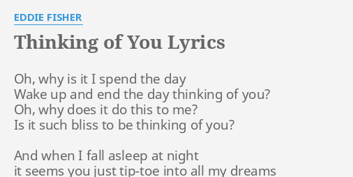 thinking of you songs for him lyrics