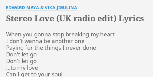 STEREO LOVE (UK RADIO EDIT)