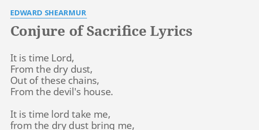 Conjure of Sacrifice Lyrics, PDF