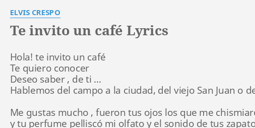 TE INVITO UN CAFÉ