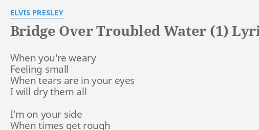 the water is troubled my friend lyrics