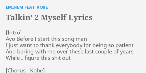 eminem kobe talkin 2 myself lyrics