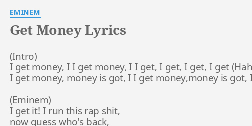 i get money lyrics