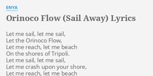 Orinoco Flow Lyrics Espanol