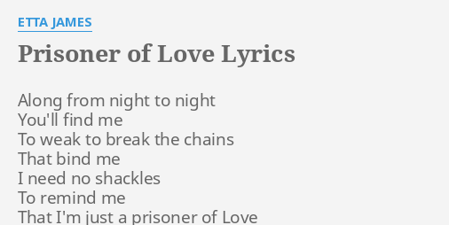 prisoner of love lyrics english version