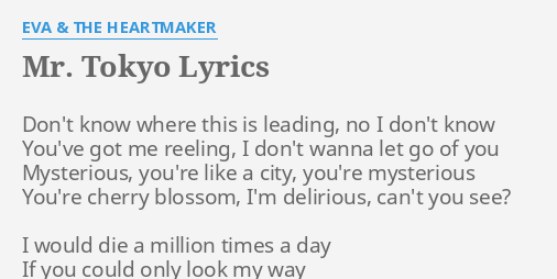 MR. TOKYO" LYRICS by EVA 