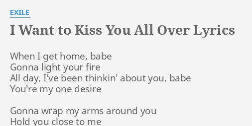 Kiss You All Over - Exile - Lyrics 