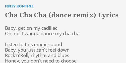 CHA CHA CHA DANCE REMIX