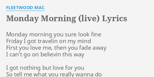 I lived lyric