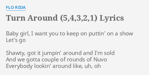 turn around 5 4 3 2 1 lyrics