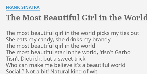 The Most Beautiful Girl In The World 20