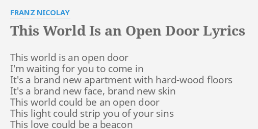 Love Is An Open Door Lyrics