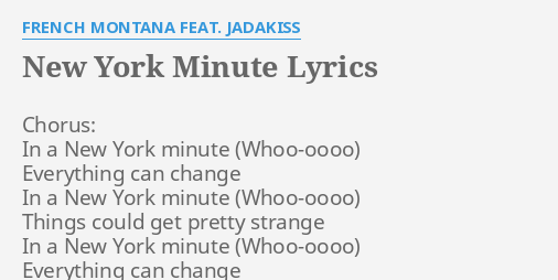 new york minute french montana lyrics