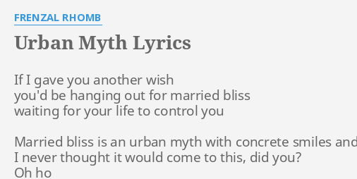 urban-myth-lyrics-by-frenzal-rhomb-if-i-gave-you