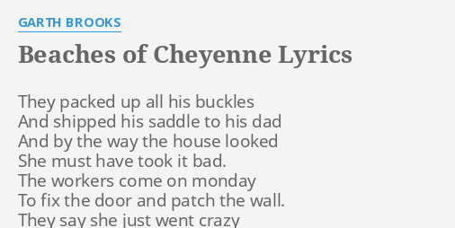 the beaches of cheyenne lyrics