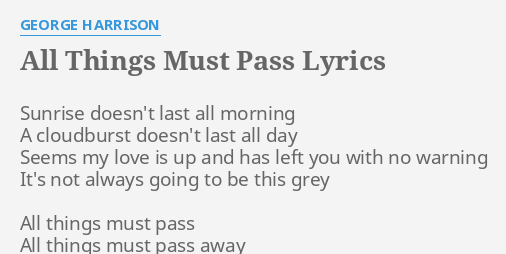 George harrison what is life lyrics