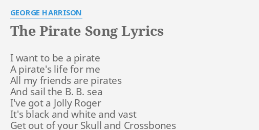 pirate of the caribbean song lyrics