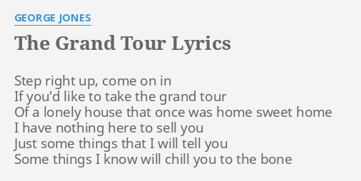 who wrote the grand tour lyrics