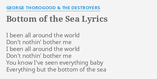 to the bottom of the sea lyrics