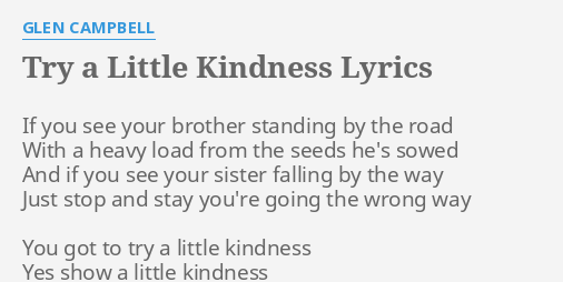 a little bit of kindness out of the ark lyrics