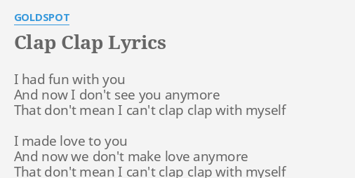 clap clap clap lyrics