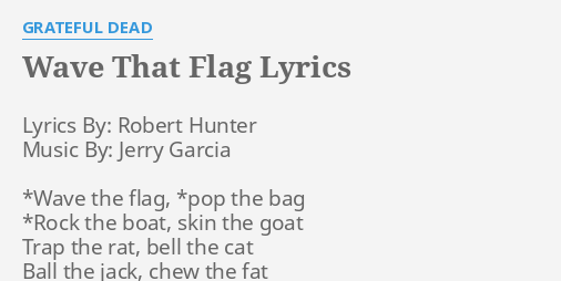 Wave That Flag Lyrics