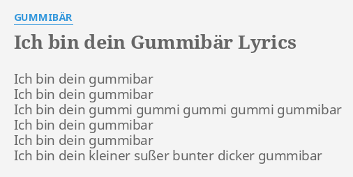 Gummibär - Kuschelbär: listen with lyrics