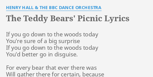 teddy bear picnic song