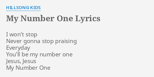 text she's my number one lyrics