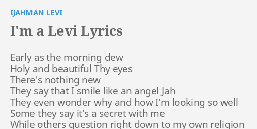 ijahman levi i want to be free lyrics