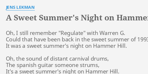 A sweet summer's night on 2025 hammer hill