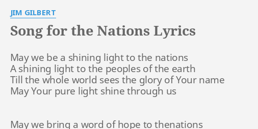 the nations of the world song lyrics