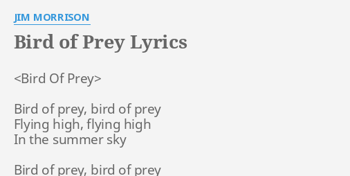 Birds of Prey – Birds of Prey Lyrics