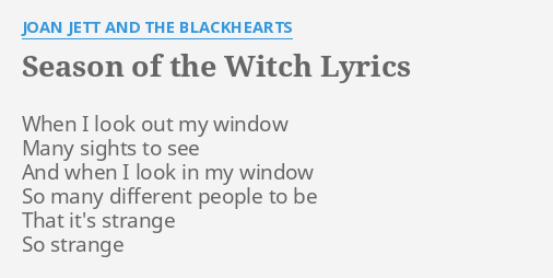 joan jett season of the witch lyrics