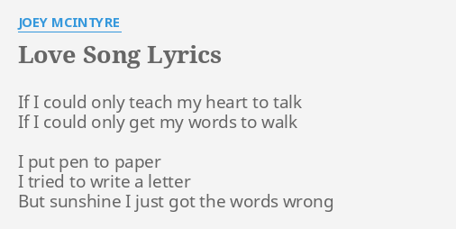 love-song-lyrics-by-joey-mcintyre-if-i-could-only