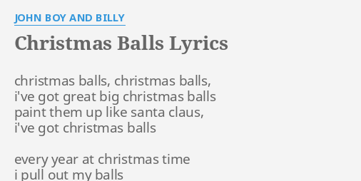 Christmas B Lyrics By John Boy And Billy Christmas B Christmas B