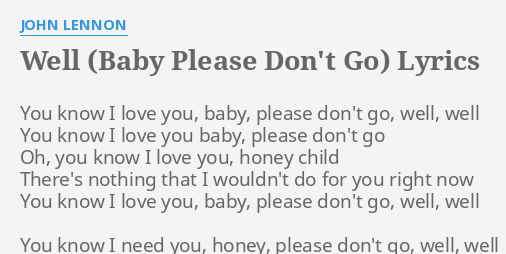 I Need You Baby Lyrics Lyricswalls