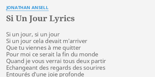 si-un-jour-lyrics-by-jonathan-ansell-si-un-jour-si