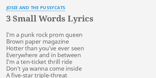 3 small words lyrics