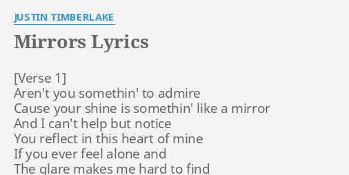 justin timberlake mirrors lyrics