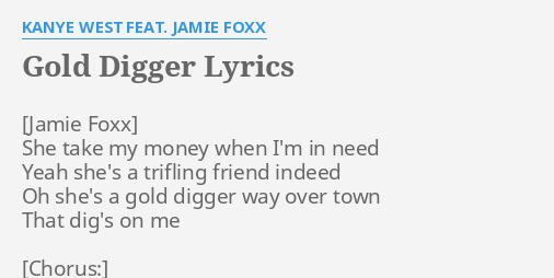 golddigger by #kanyewest #jamiefoxx #spedup #lyrics #spotifylyrics