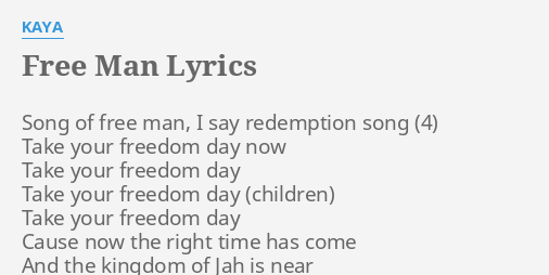 i m a free man lyrics