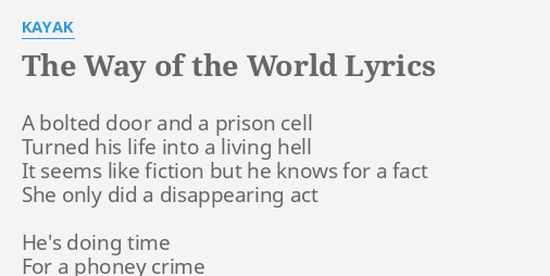 the way of the world song lyrics