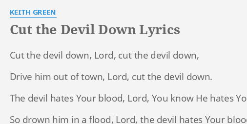 Download Pdf Cut The Devil Down