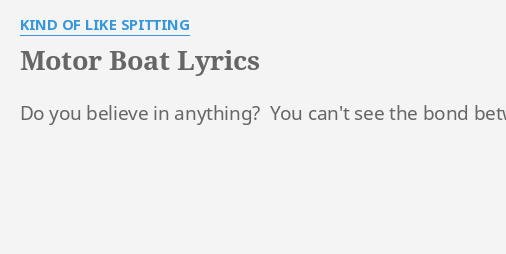 motorboating lyrics