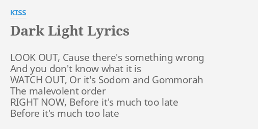 dark light lyrics