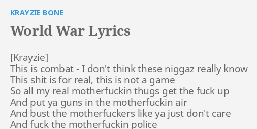 krayzie bone world war lyrics